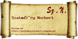 Szatmáry Norbert névjegykártya